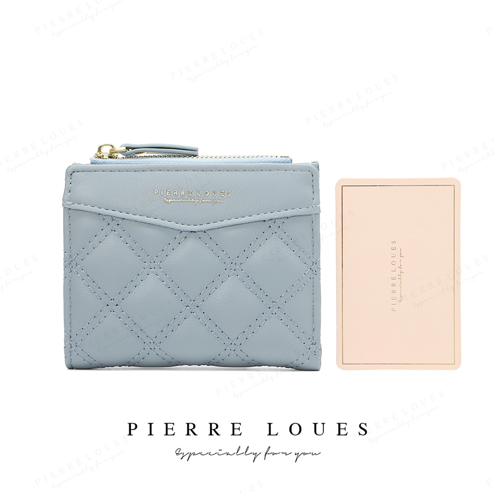 A fashionable new diamond-patterned student high-end wallet with a Korean InS-style short zipper and large capacity for women Item Picture