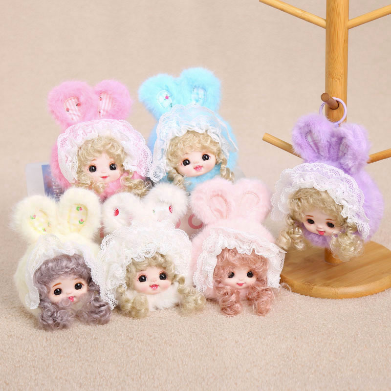 Vinyl rabbit ears, doll head pendants, plush toys, figurines, bags, pendants, keychains, dolls, and dolls
