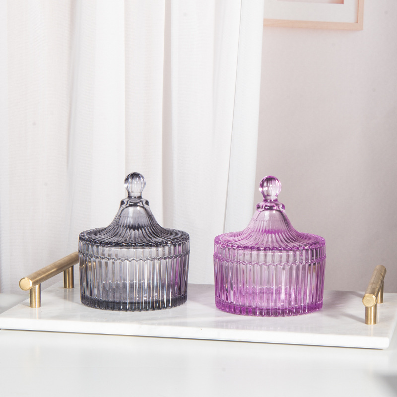 玻璃罐糖果罐香薰蜡烛罐干果罐收纳摆件储物盒首饰品盒消磁碗产品图