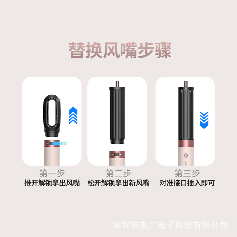 Huaqiangbei hs09 Fully automatic Large Wave Hair Styling tool with the same style as Mosen, featuring fluffy, constant temperature and negative ions Application Scenario