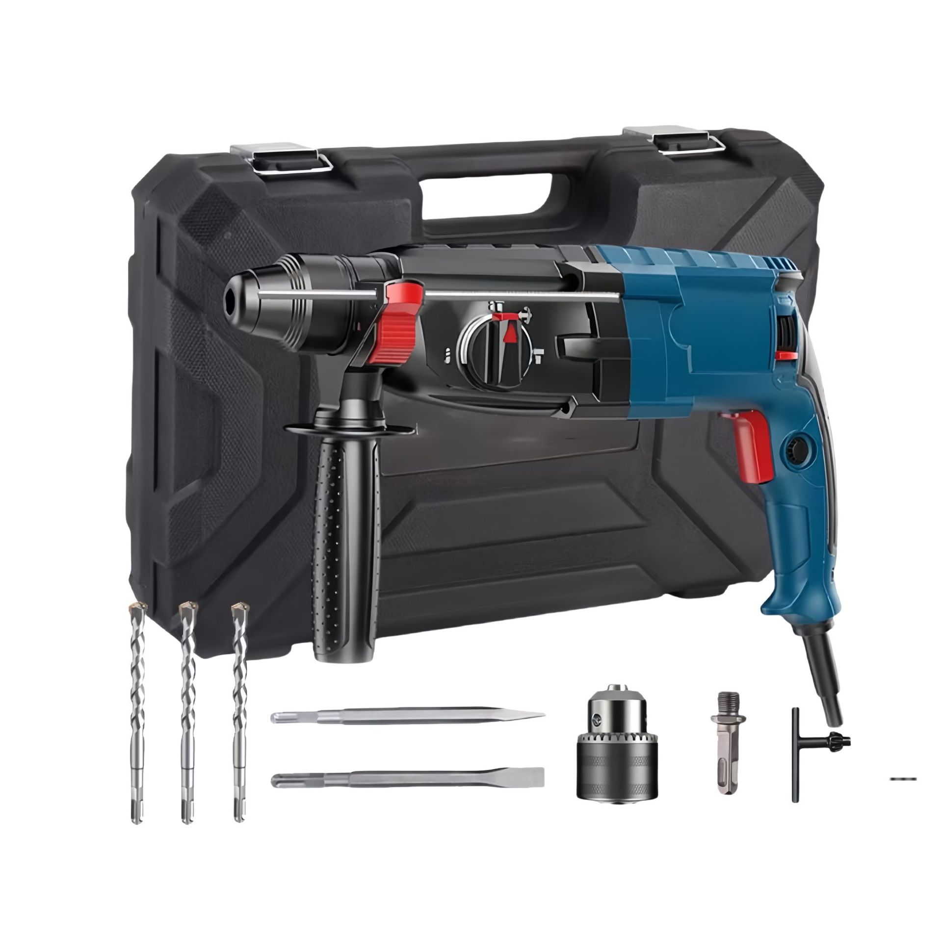 Round-handle electric hammer, high-power concrete three-in-one impact hammer, three-purpose 26 lightweight reversible plug-in electric hammer Item Picture