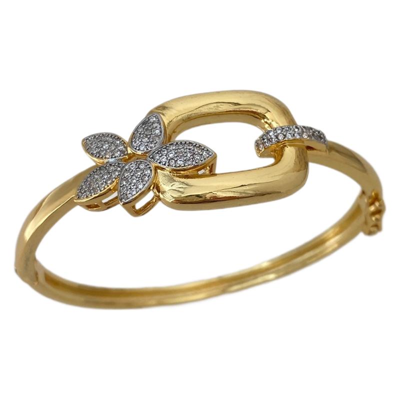 European and American cross-border light luxury, slightly studded with diamonds, daily versatile and fashionable two-color set Item Picture