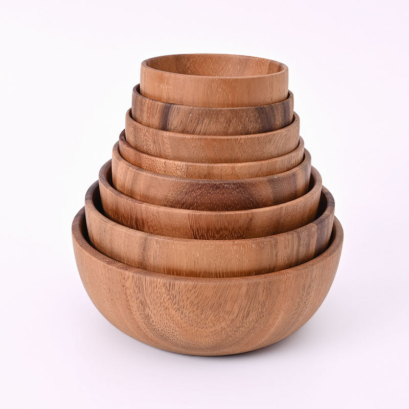 整木圆形复古风相思木碗木头日式沙拉碗实木装汤碗量大从优详情图5