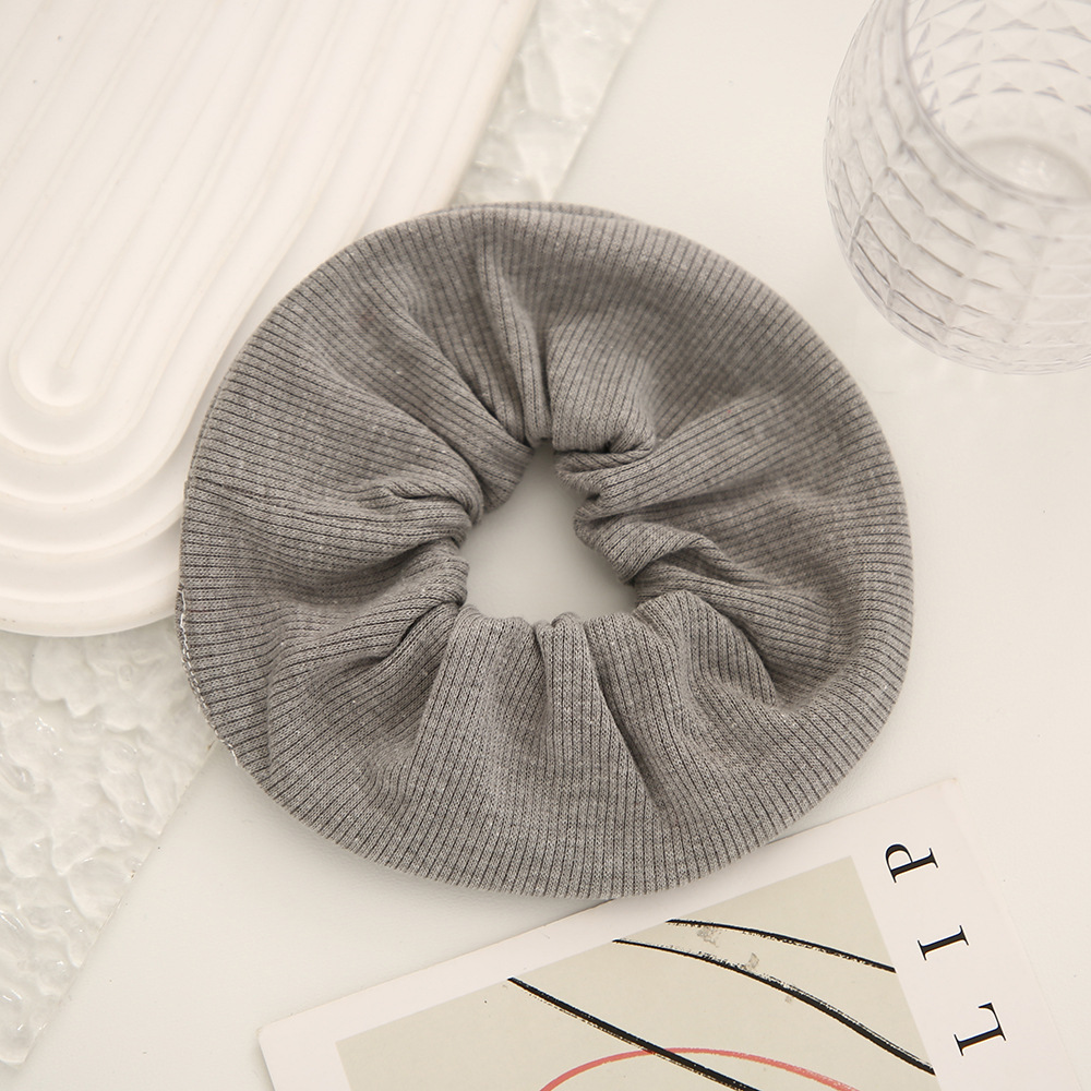 Autumn and winter fabric large intestine hair band, women's foreign trade high-elasticity hair tie, fashionable and versatile, back head bun hair accessory details Picture