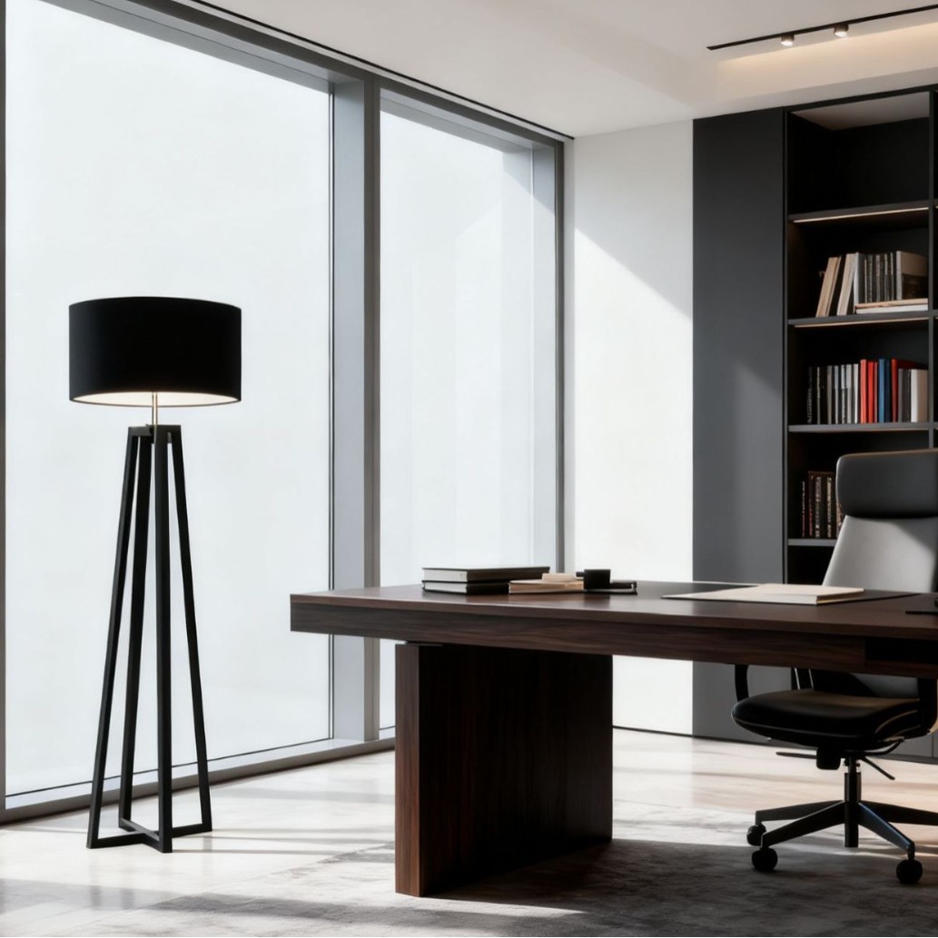 Cross-border modern minimalist sofa standing lamp, creative designer Nordic wood art floor lamp for living room and bedroom details Picture