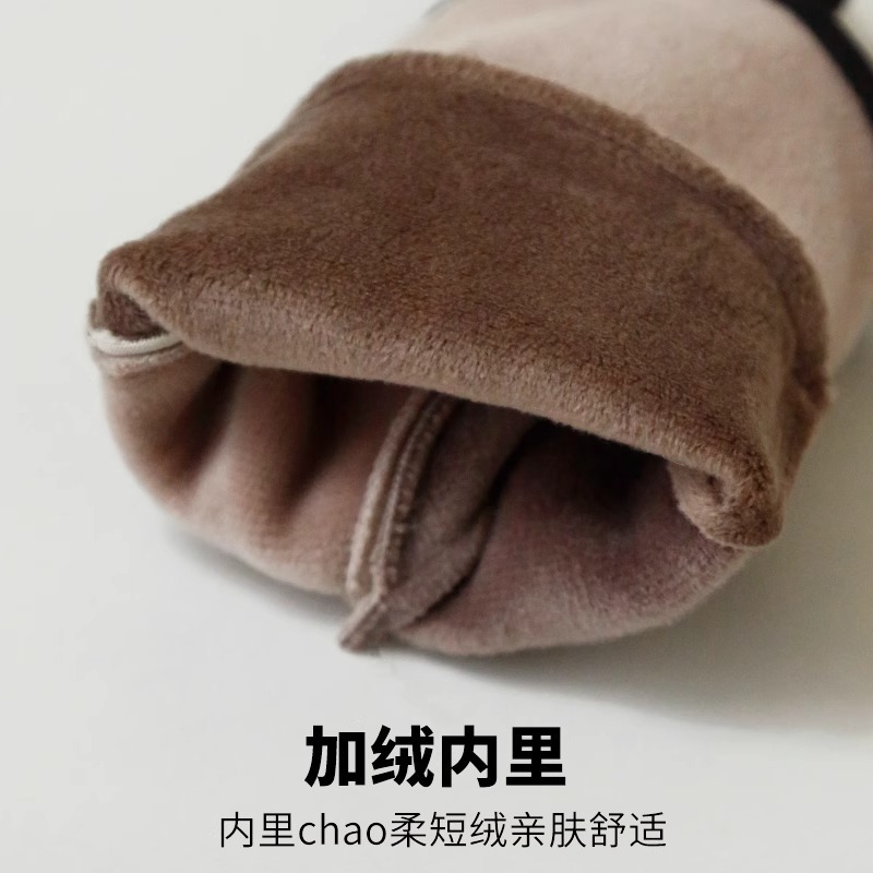 手套女骑行手套冬季保暖手套加绒加厚户外骑车防滑防泼水可触屏产品图