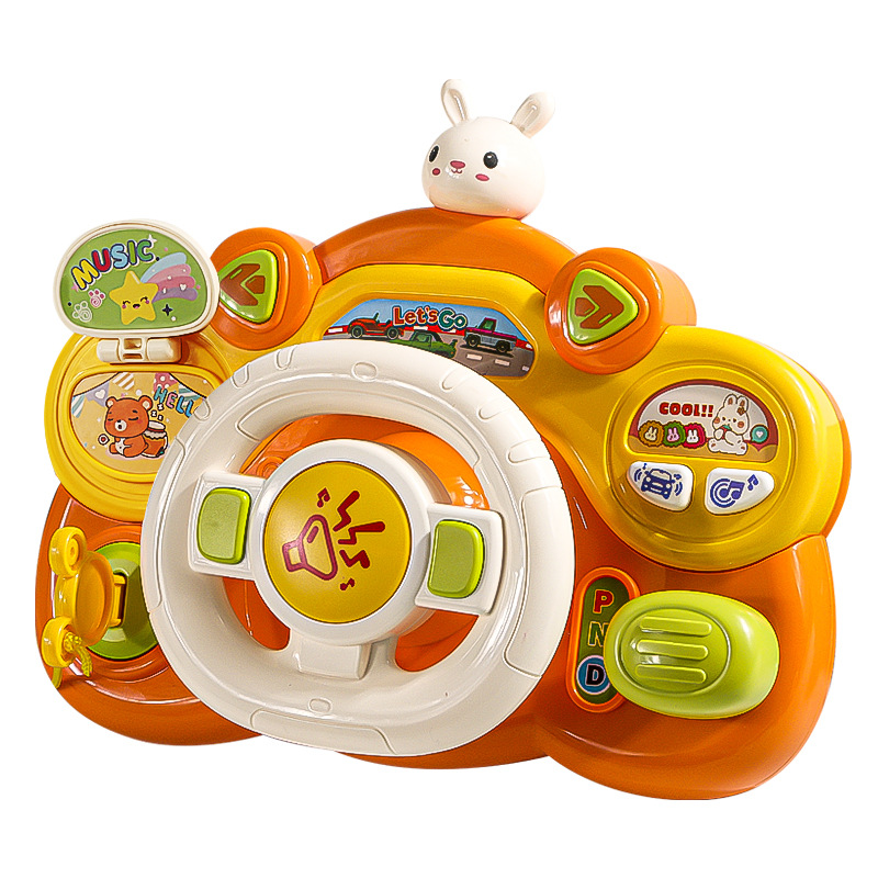 Baby early education and intelligence steering wheel toys, children's simulation driving, car cab driving toys Item Picture