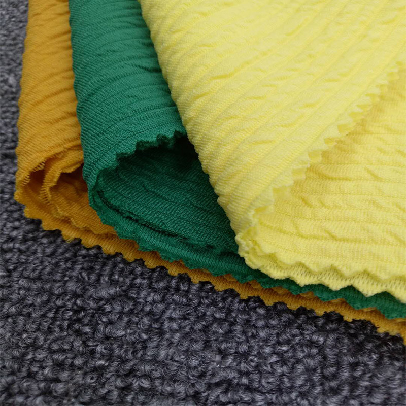 2023现货 全涤针织提花面料 童装女装枕套沙发套横条楼梯布