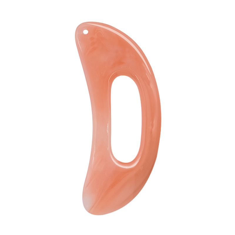 Portable dual-color moon-shaped gua sha, home lazy gua sha, neck and waist massage, facial scraping and health care tools, cross-border distribution Item Picture