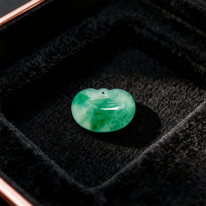 African jade longevity lock pendant, unisex handcrafted diy jewelry accessories, gemstone and jade accessories wholesale 5