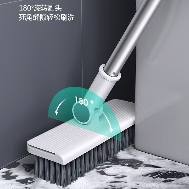 Broom, floor brush and dustpan three-in-one set, foldable household soft-bristled broom, non-stick hair broom and dustpan combination Specification image