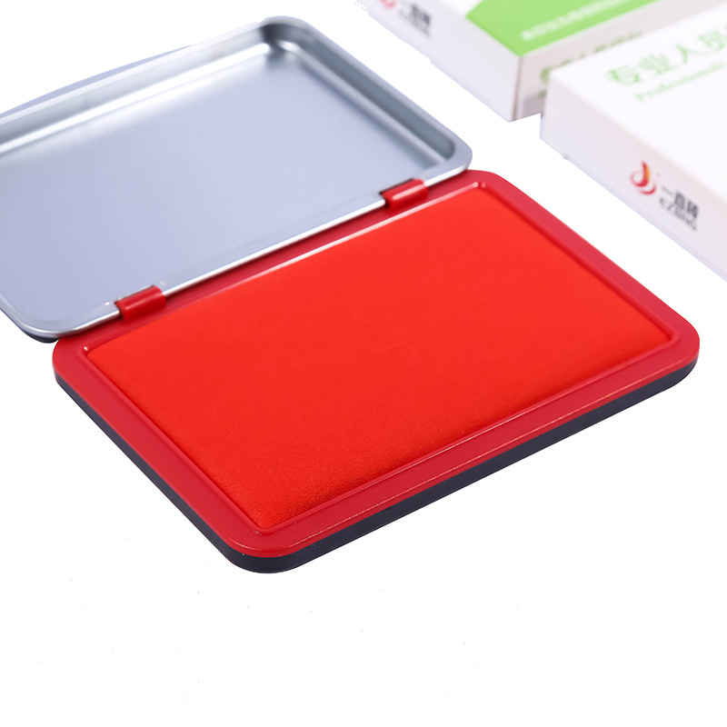 一直棒专业人员印台 高清速干原子财务专用. 长方105X66mm. 印泥.细节图