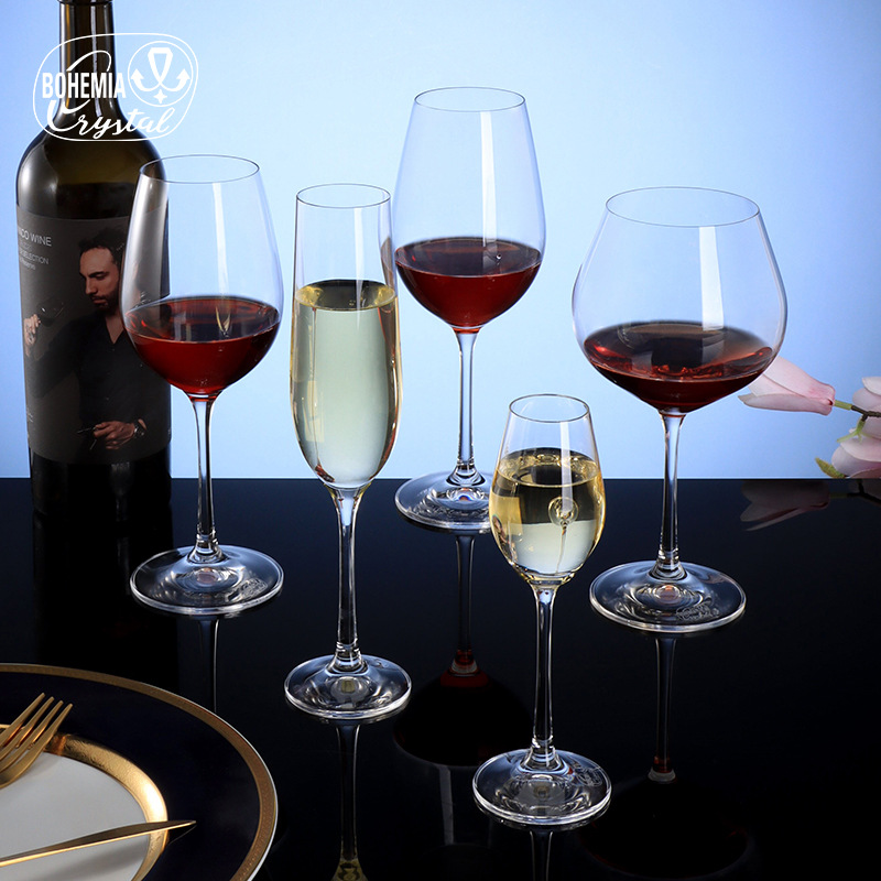 Czech Lexus lead-free crystal high-appearance-level wine glasses, luxurious, simple and high-end wine glasses and goblets