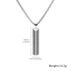 The new European and American gentleman's stainless steel rectangular diagonal retro oil-dripping pendant is in vogue with titanium steel and versatile men's hip-hop style Application Scenario