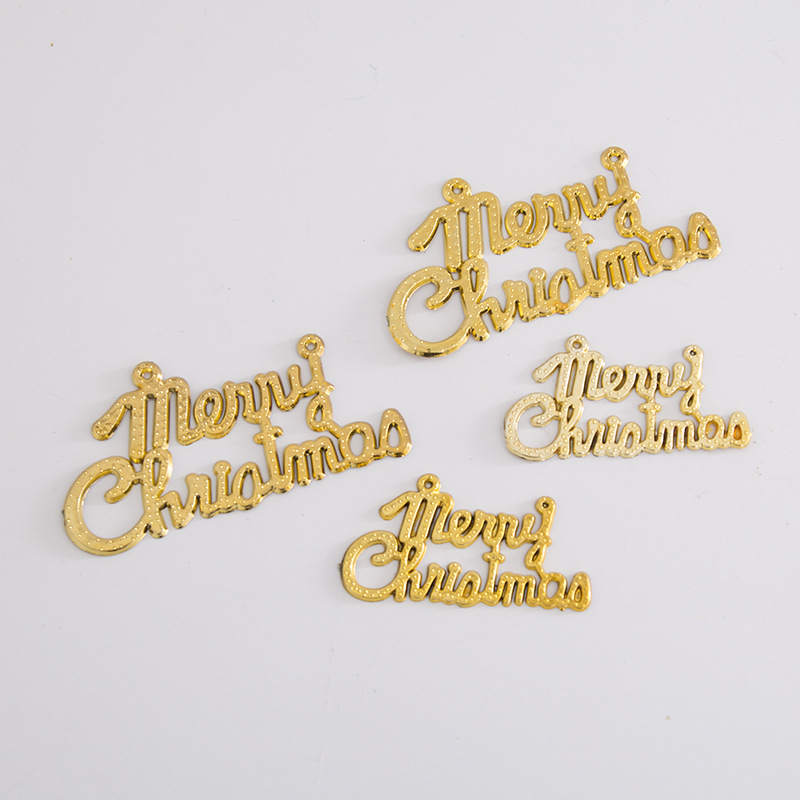 Christmas decorations, English letter sign plastic pendant, Christmas tree, Christmas wreath pendant, Christmas letter accessories
