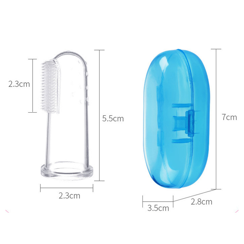 Factory direct sales of baby thumb sleeve toothbrushes, silicone baby teeth brushes, nano-silver finger sleeve toothbrushes, animal toothbrushes, cross-border details Picture