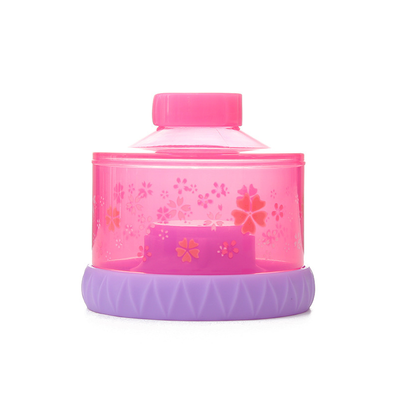 Cross-border exclusive color baby milk powder box, portable large-capacity three-layer compartmentalized storage tank, sealed milk powder compartments Application Scenario