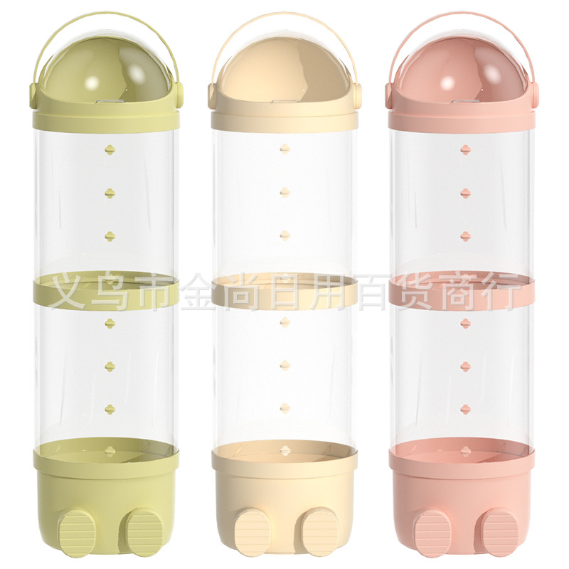High appearance level plush toy doll storage bucket, zipper style, layered and multi-layer style doll storage basket, transparent storage box details Picture
