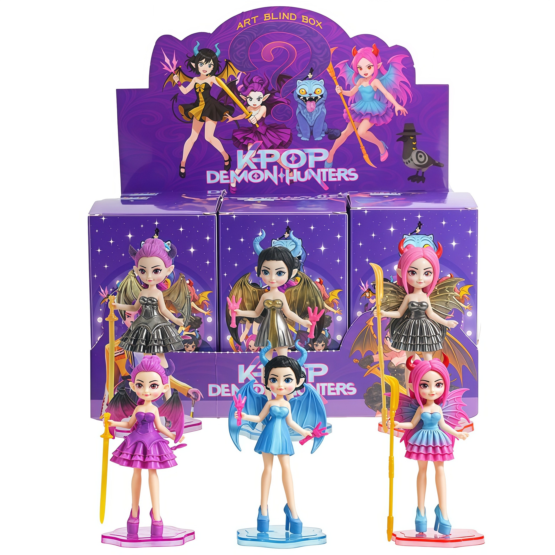 魔女系列K-POP猎魔女团盲盒娃娃露米米拉佐伊PVC公仔玩具手办摆件