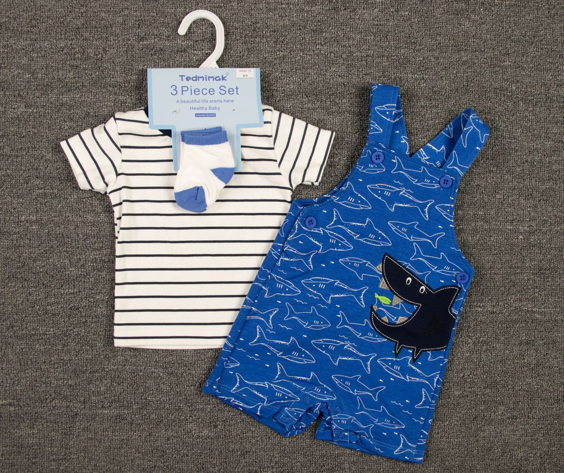 2025 New Style Boys' Class A infant Set, short-sleeved overalls, two-piece set, autumn and winter bestseller children's clothing wholesale Item Picture