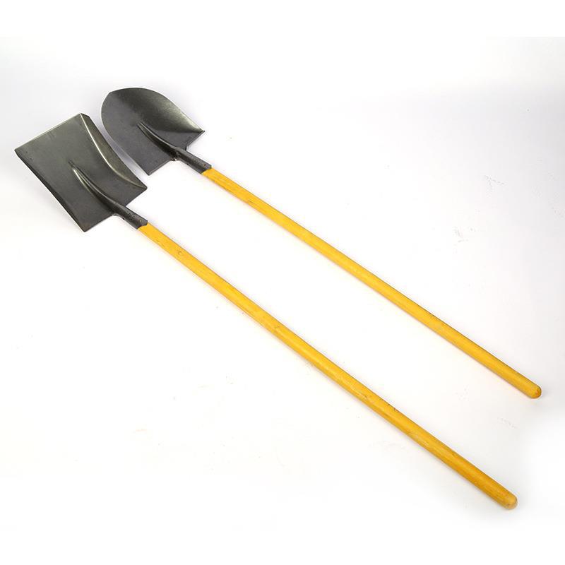 工厂批发木柄铁锹方头尖头铁锨消防防汛抗洪铲铁铲细节图