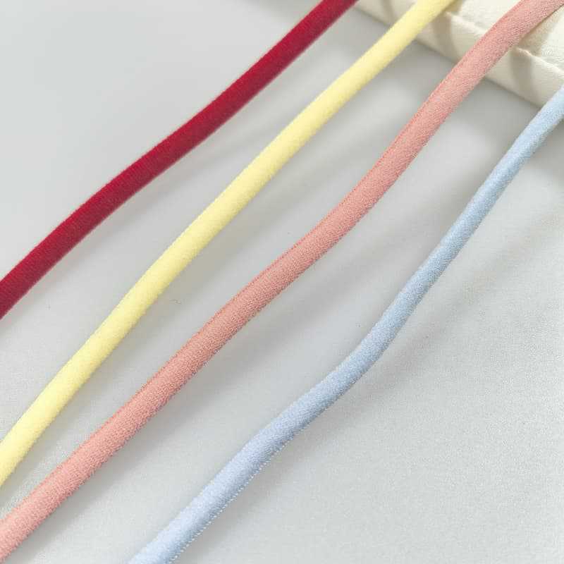 0.5 semi-circular flat elastic oil core band, beautiful back elastic band, shoelace elastic rope, bra bra strap, lifting elastic Specification image