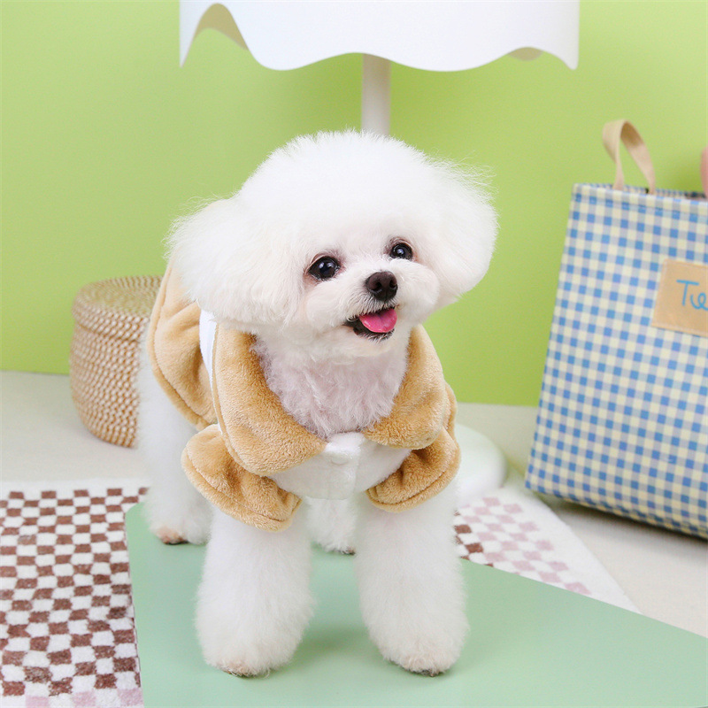24 otoño invierno nuevo características de tracción anillos de tracción mascotas casual oso de nieve tracción falda de algodón perros perros pequeños en stock details Picture
