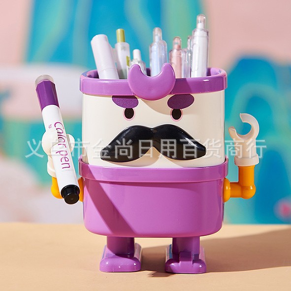 Creative "Journey to the West" cartoon character pen holder, home desktop miscellaneous storage bucket, children's toy storage box, pen holder Application Scenario