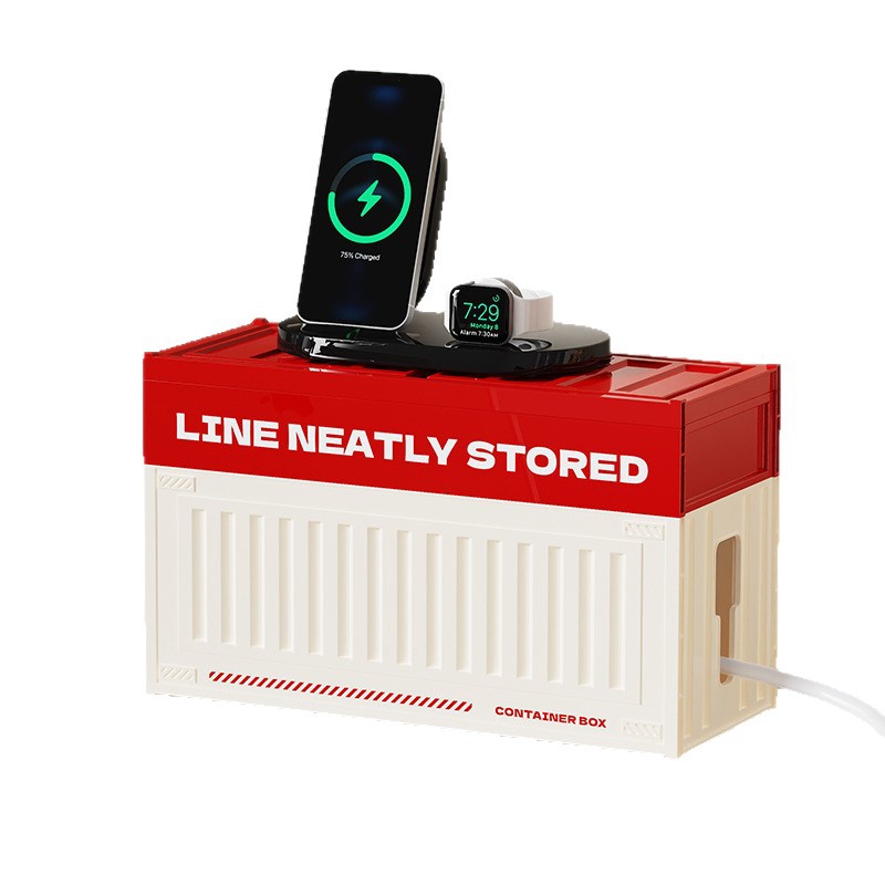 Power wire storage box, power strip, power strip, wiring, desktop organization, shielding tool, data cable socket, hub box Item Picture
