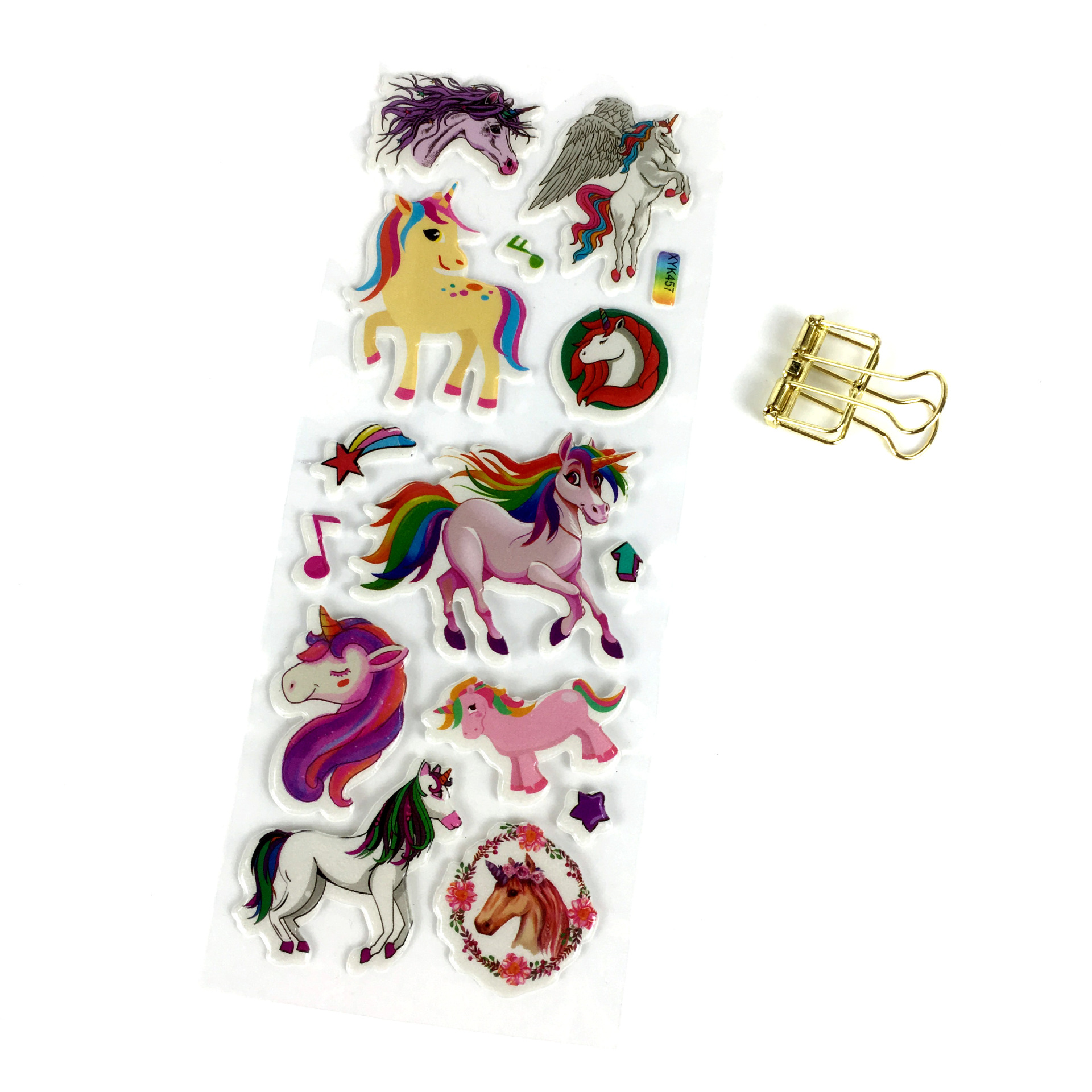 Factory wholesale children's stickers, kindergarten rewards, educational early childhood 3D cartoon stickers, unicorn children's stickers Application Scenario