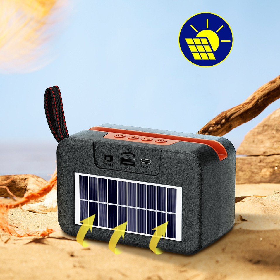 The Bluetooth solar music player can be inserted into a card for outdoor desktop, car impact, and outdoor karaoke Application Scenario