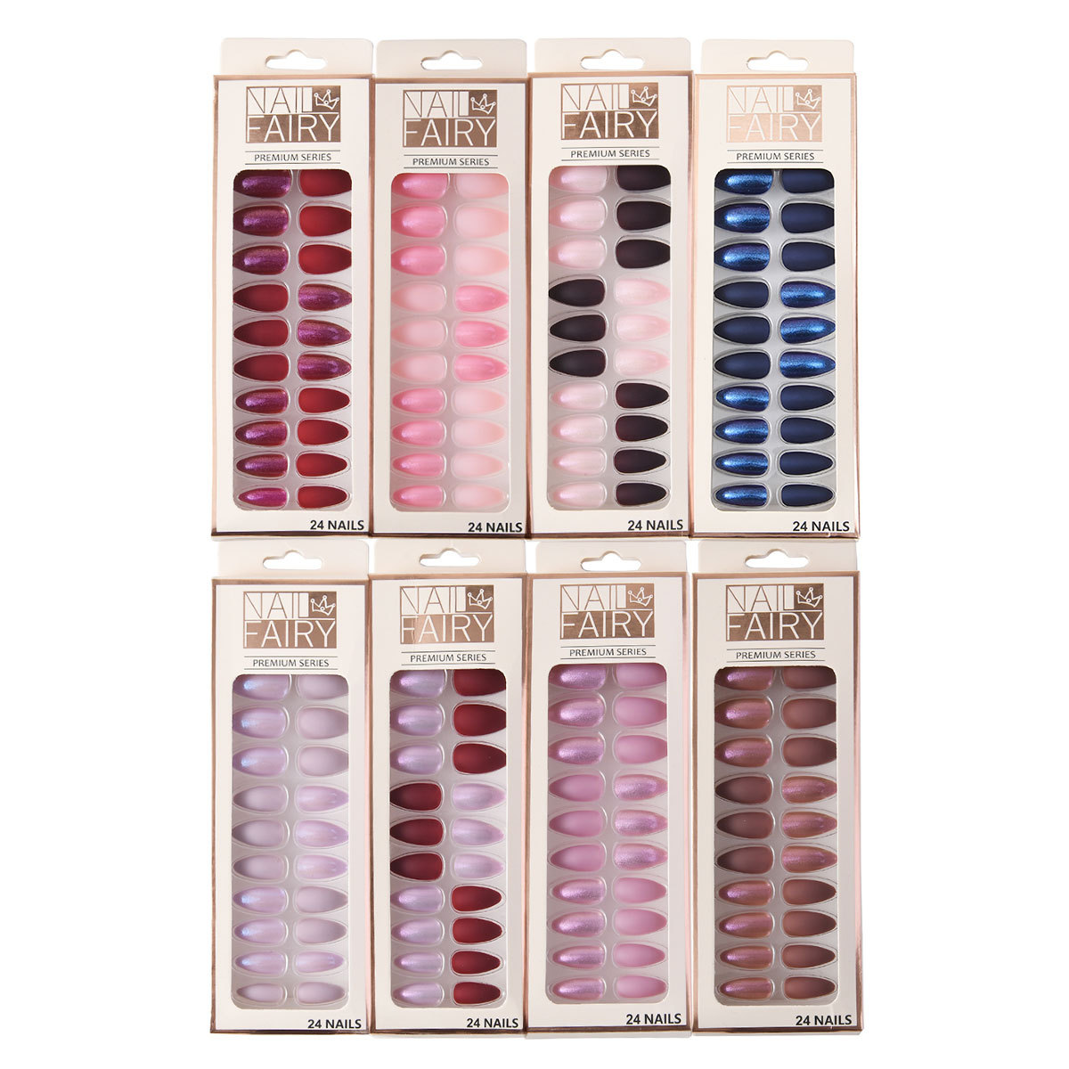 Cross-border new matte nail patches, wearable nails, reusable nail patches, finished fake nail sheets