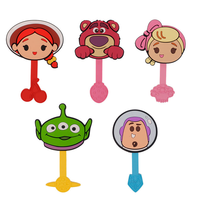 Disney/ Toy Story handheld mirror, portable mini round makeup mirror, cute strawberry Bear mirror Item Picture