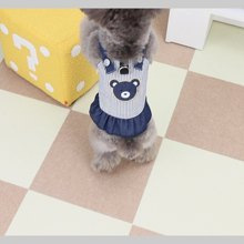Thick blue overalls for pet cats, winter clothing for pets and dogs, warm and cute cat clothes