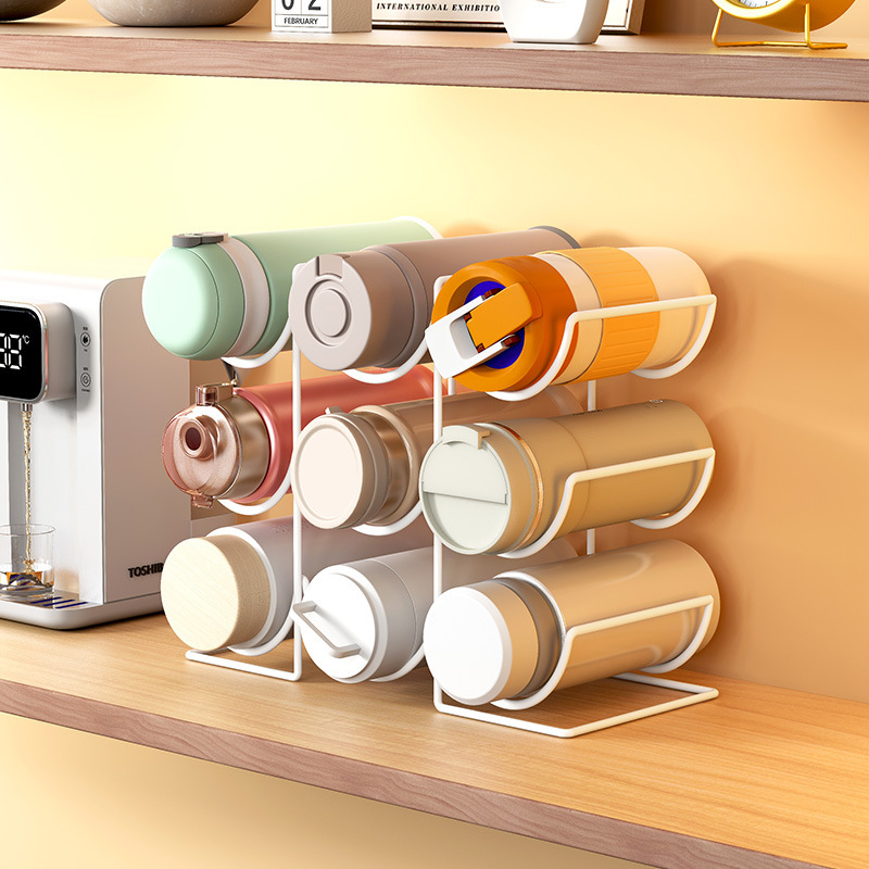 Water cup storage rack, multi-layer desktop creative stacked cup rack, dust-proof workshop factory cabinet, insulated cup storage rack