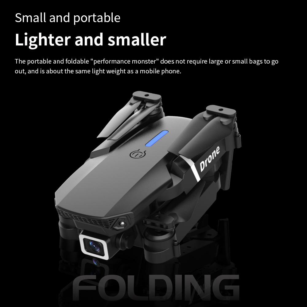 Cross-border E88 high-definition dual-camera folding drone, long-lasting endurance, easy to carry, intelligent obstacle avoidance remote control aircraft for foreign trade Application Scenario