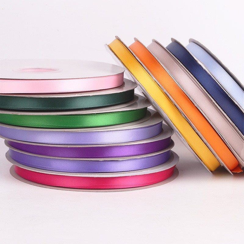 Colorful ribbon gift box, gift ribbons, light gold brushed woven ribbons, ribbon rolls details Picture