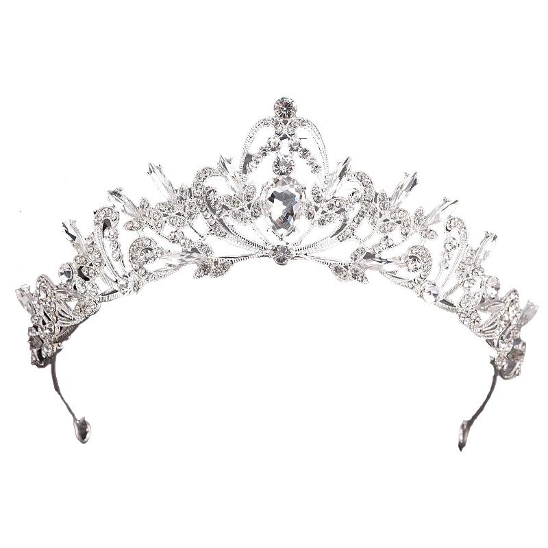 Crown headwear, bride's water diamond crown, wedding dress, 18th birthday coming-of-age ceremony, princess hair accessory, children Item Picture