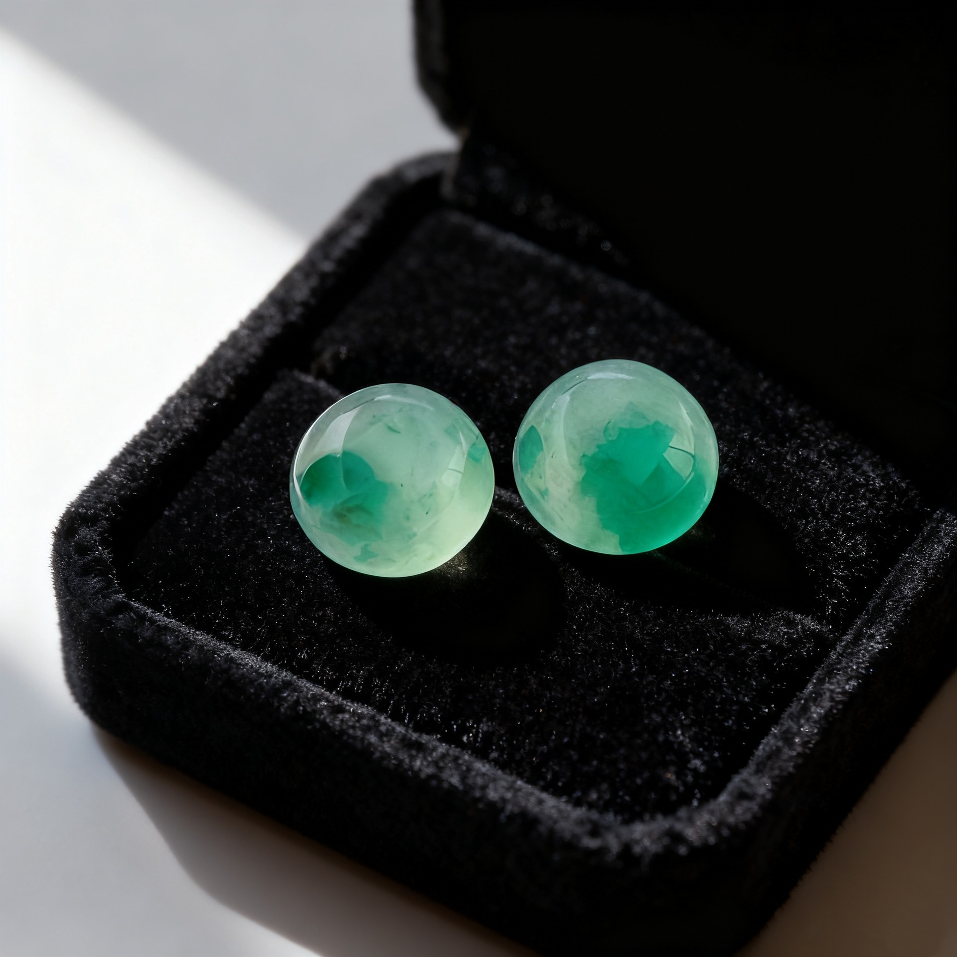 Natural African jade top beads ingredients, round egg surface accessories, diy handmade jewelry materials, wholesale of jewelry ring faces details Picture