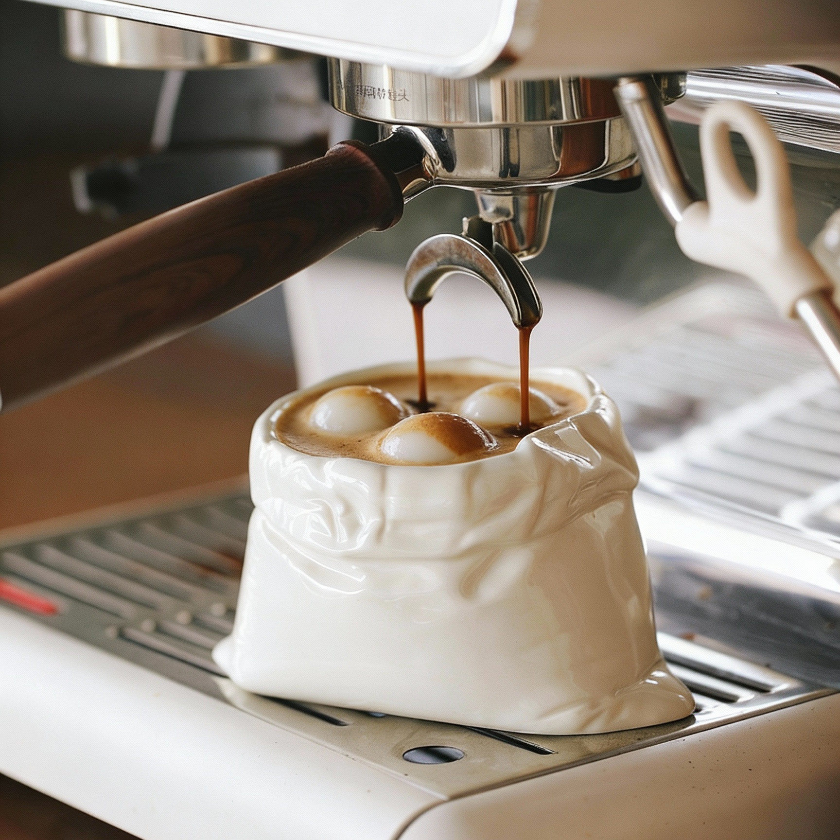 Cross-border Chinese-style irregular ceramic coffee cups, exquisite cloth bag cups, Thai mugs, commercial hand-molded cups, custom-made details Picture