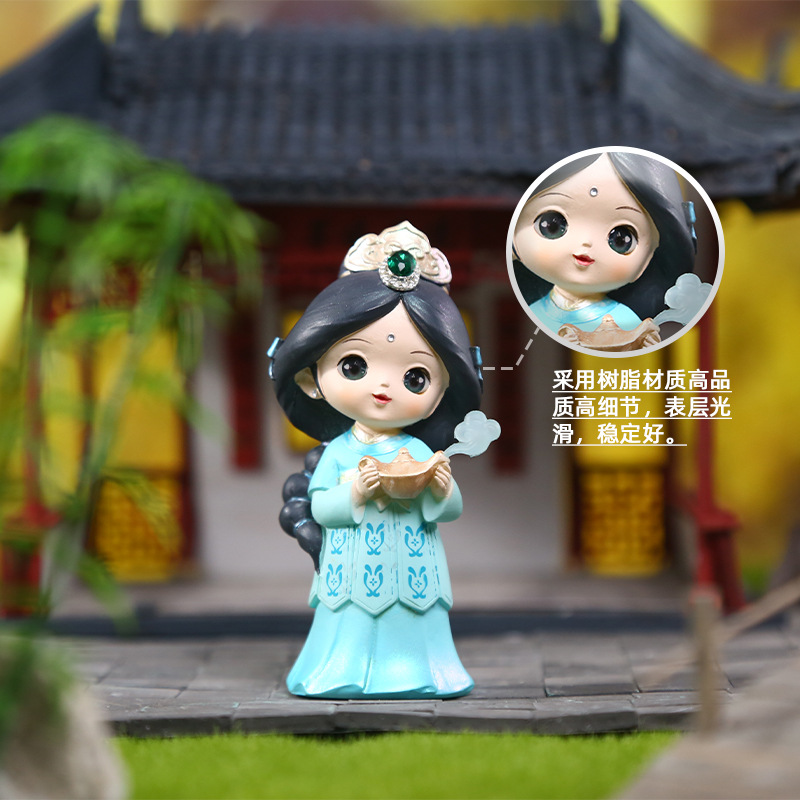 Creative new Dream Shadow Princess blind box figurines, ancient-style girl resin tabletop ornaments, wholesale girls' gifts, national trend Application Scenario