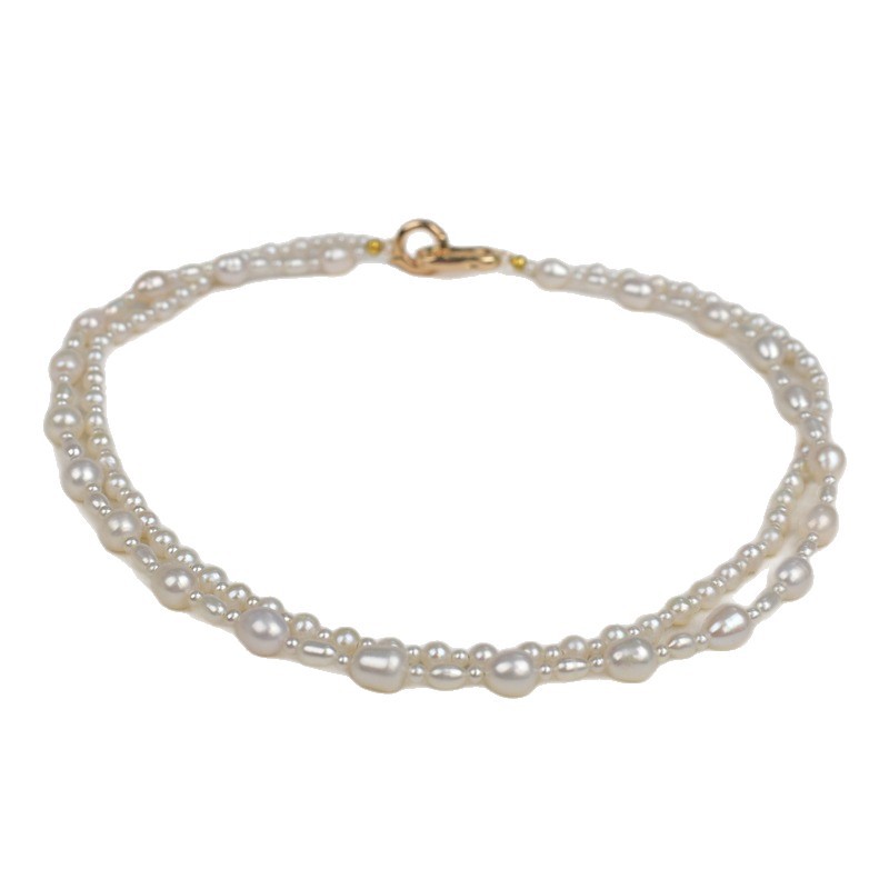 Layered natural freshwater pearl necklace for women, 2025 new style collarbone chain, high-end, light luxury and niche sweater chain accessory Item Picture