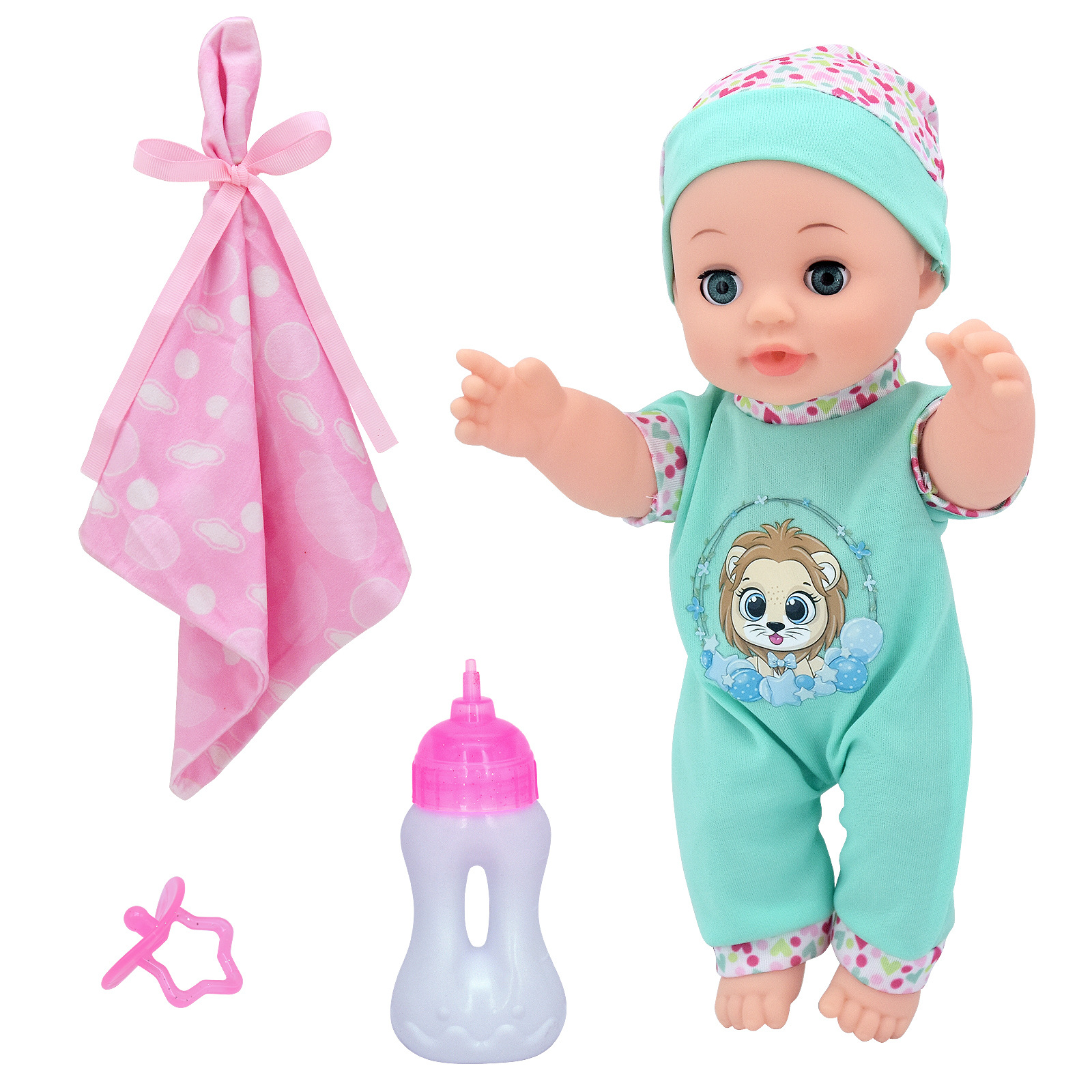 仿真重生娃娃全搪胶换装安抚婴儿娃娃儿童洋娃娃玩具带安抚巾奶瓶