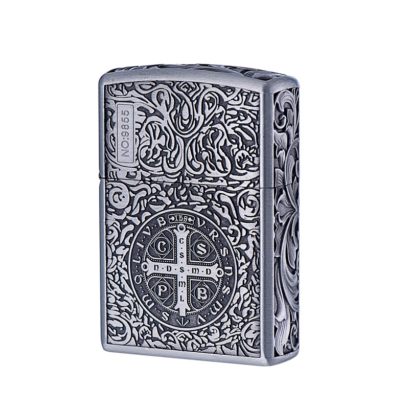 ZORRO ZK26 Constantine Retro embossed kerosene Lighter, an old-fashioned creative and trendy gift lighter for men Item Picture