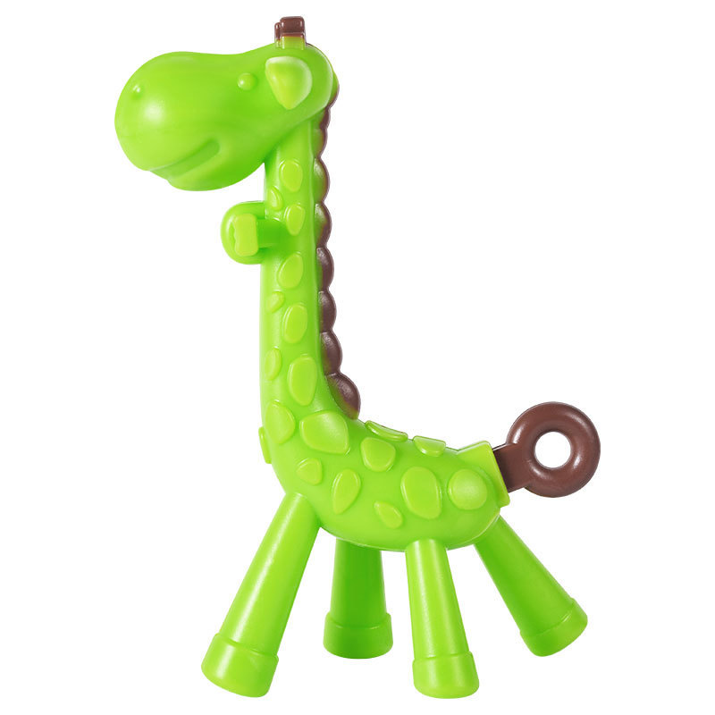 Cross-border e-commerce silicone giraffe and deer teething rings, infant teething sticks, Bite Joy silicone teething rings, odorless Item Picture