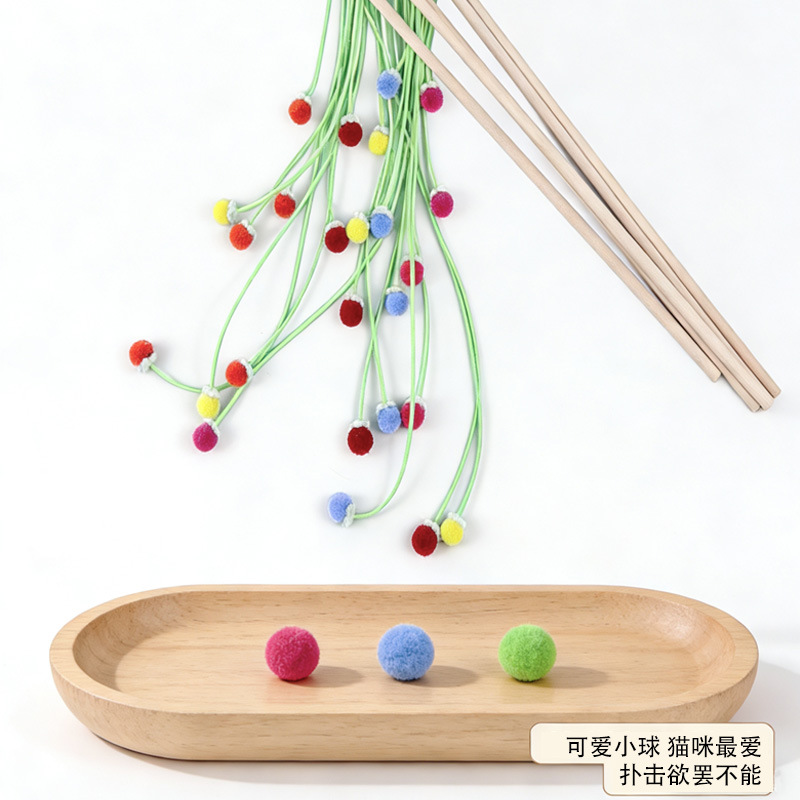 Cross-border new original wool ball rope with bell cat toy stick, a labor-intensive handheld cat toy stick manufacturer Application Scenario