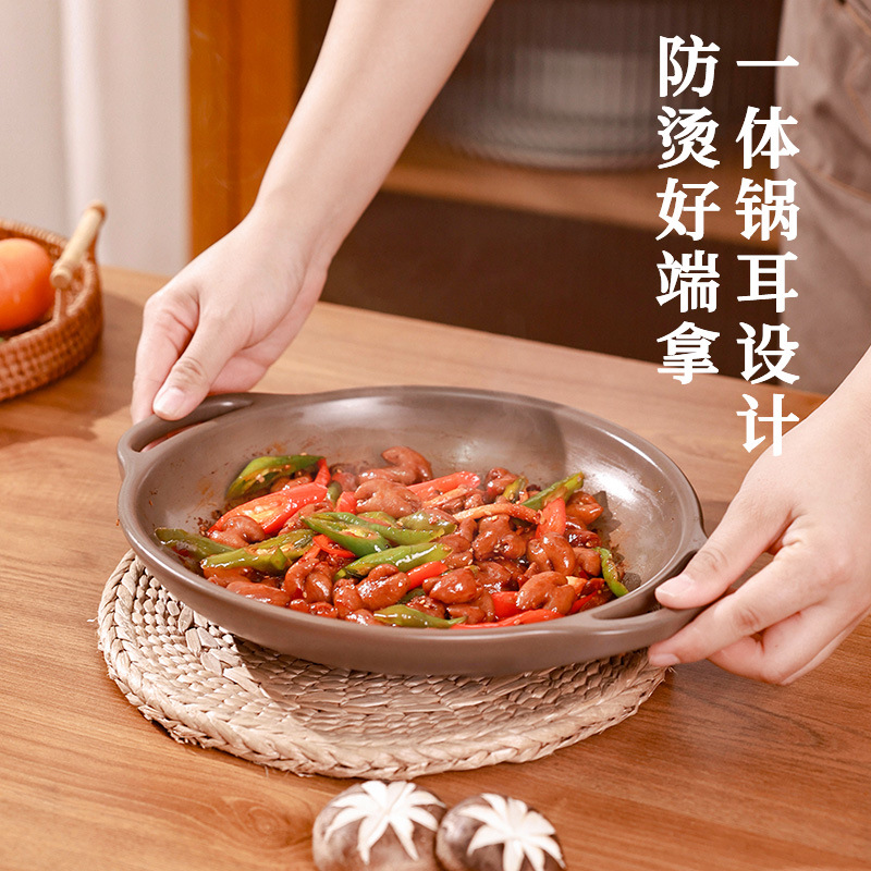 Tao Bao Wang French Fuxing Dry Pot Ceramic Open Flame Restaurant Special thickened pot, alcohol dry pot, pot ware, clay pot Application Scenario