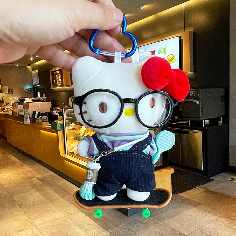 Authentic hellokitty cartoon doll plush toy pendant, original and cute kid clothing bag pendant Specification image