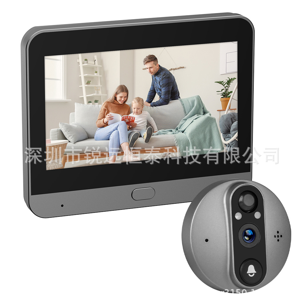 Tuya Smart Wireless WiFi cat-eye Video Doorbell, 3 million two-way intercom, high-definition monitoring TYPE-C interface Item Picture