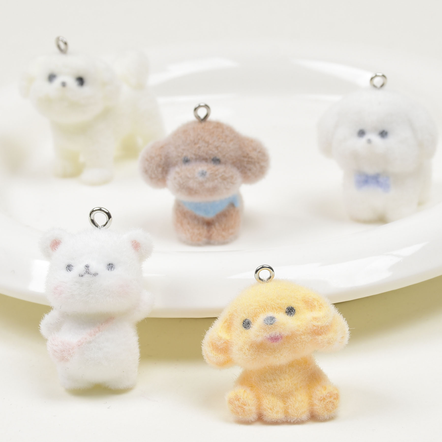 星星人kitty毛绒玩具小动物挂件马年可爱毛绒挂饰礼物赠品卡通植绒小公仔植绒玩偶公仔植绒小动物钥匙扣挂件